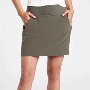 Athleta Soho Skort Women’s Size 4 Gray/Dark Green Tennis Prep